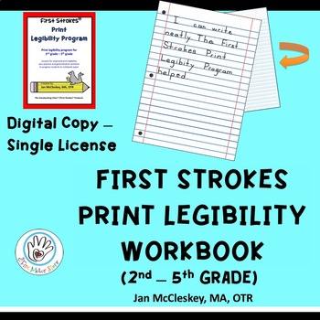 Preview of 2nd 3rd 4th grade First Strokes Print Legibility Handwriting  INDIV LIC