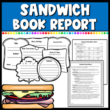 sandwich book report printable