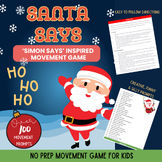 "Santa Says" Simon Says Style Movement Game Printable