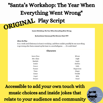 Preview of "Santa's Workshop: The Year When. . ." Christmas Play Script (Original)