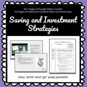 Preview of ★ Savings and Investment Strategies ★  Slides & Guided Notes