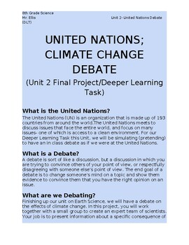 Preview of (Science) United Nations Climate Change Debate Project