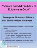 “Science and Admissibility of  Evidence in Court”- Powerpo