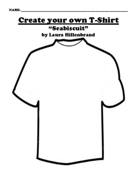 “Seabiscuit” by Laura Hillenbrand T-SHIRT WORKSHEET by Northeast Education