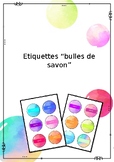 Etiquettes "bulles de savon" - "Seefeblosen Etiketten"