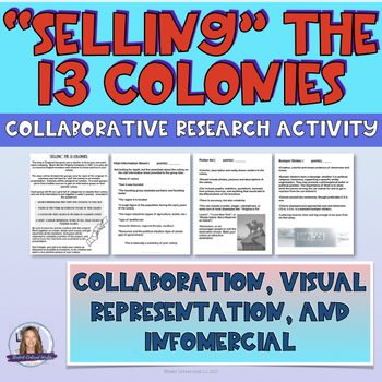 Preview of "Selling" the 13 Colonies - Group research and presentation project