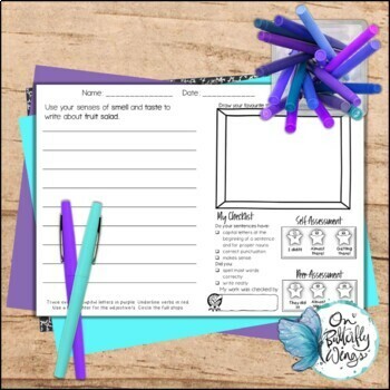 Sentence Writing Grade 1 Weeks 31 to 40 by On Butterfly Wings | TPT