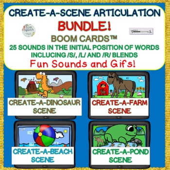 Preview of Create-A-Scene Articulation Boom Cards™ BUNDLE! -25 sounds