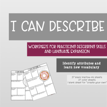 Preview of #March24HalfOffSpeech "I Can Describe" wksts for attribute Id & lang expansion