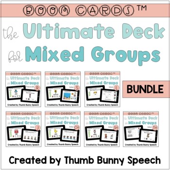 Preview of Speech Therapy Mixed Group Language Based Articulation Activities Bundle
