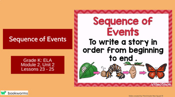 Preview of "Sequence of Events" Google Slides- Bookworms Supplement