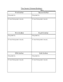 "Seven Chinese Brothers" read aloud Note-Catcher / Worksheet