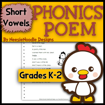 Preview of "Seven Little Eggs" Poem for Phonics (Short Vowels), Fluency, Science, & More