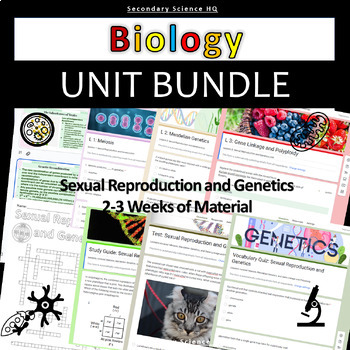 Preview of Sexual Reproduction and Genetics  HS Biology  Google Form UNIT BUNDLE