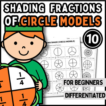 Preview of ❤️ Shading Fractions Worksheets Shading Fractions Shaded Fractions Worksheets