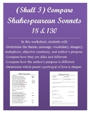 Compare Shakespearean Sonnets 18 and 130