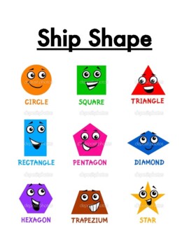 Preview of "Ship Shape" Book about Shapes