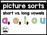 ⭐ Short vs. Long Vowel Picture Sorts Bundle ⭐