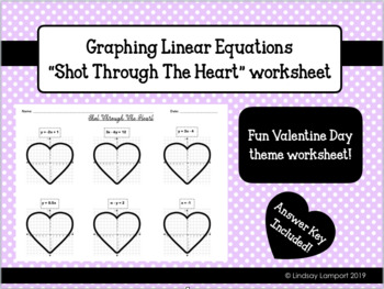 Preview of "Shot Through The Heart" Linear Graphing worksheet