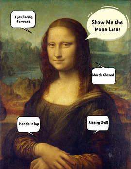 Preview of 'Show Me the Mona Lisa' Art Class History Behavior Poster
