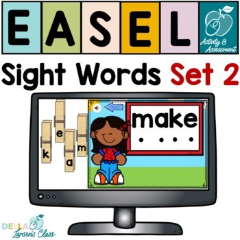 Preview of  Sight Word Set 2 Easel by TpT Self-Checking Digital Activity