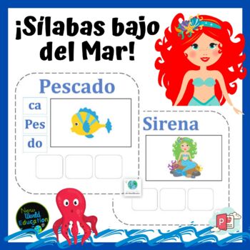 Preview of ¡Sílabas Bajo del Mar! Interactivo / Syllables Under the Sea Interactive!