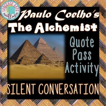 Preview of The Alchemist "Silent Conversation" Quote Pass Activity