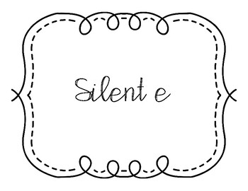 Preview of "Silent E" Word Sort, CVCe