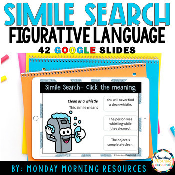 Preview of  Simile Search Figurative Language Google Slides Digital Resource