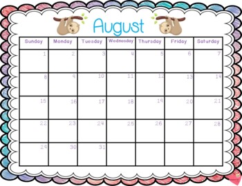 sloth academic calendar printable august 2021 june 2022 calendar