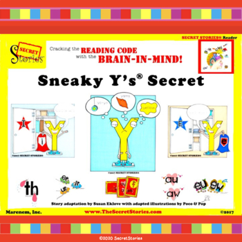 Preview of "Sneaky Y®'s Phonics Secret!" Reader w/ 3 Sounds of Y Puppet Craft