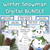 "Sneezy the Snowman" Inspired Snowman Digital Winter Activities