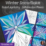 *Snowflake Winter Mosaic - Radial Symmetry Mosaic - Winter Art Activity