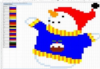 Preview of  Snowman Digital Pixel Art sight Words Mystery Picture Reveal