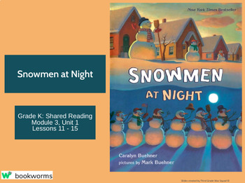 Preview of "Snowmen at Night" Google Slides- Bookworms Supplement