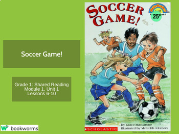 Preview of "Soccer Game" Google Slides- Bookworms Supplement