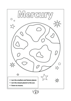 Solar System Coloring Printable Pages Book For Kids pdf | TpT