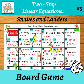 Preview of   Solving Two-Steps Linear Equations board Dice Game #5