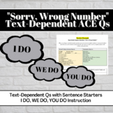 "Sorry, Wrong Number" Text-Dependent Questions (ACE Writing)