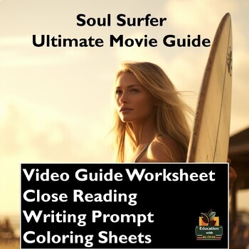Preview of Soul Surfer Video Guide: Engaging Worksheets, Close Reading, Coloring, & More!