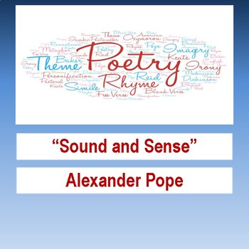 Preview of "Sound and Sense" by Alexander Pope: Standardized Prep Assessment, Cold Read