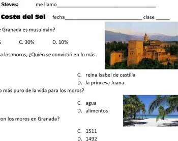 Preview of "Southern Spain" by Rick Steves SPA questions Granada, Córdoba, Costa del Sol