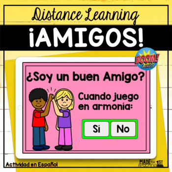 Preview of ¿Soy un buen Amigo? Boom Cards / Distance Learning