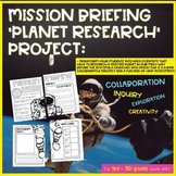 'Space, Planets and Solar System' Collaborative Planet Research Poster Project