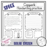 (solar system) Copy work - Precursive print - handwriting 