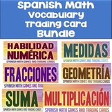 Spanish Math Vocabulary Trading Card Bundle