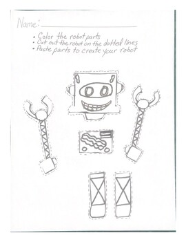 Preview of "Sparky the Cut Out Robot"