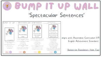 Preview of 'Spectacular Sentences' Bump It Up Wall Australian Curriculum V9 F-2