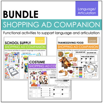 Preview of Speech Therapy Shopping Ad Companion Bundle