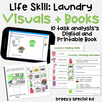 Preview of Laundry Task Analysis and Interactive Book for special education